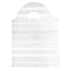 팩스타 손잡이 비닐봉투 PE30 30 x 40 cm, 투명레이스, 100개