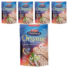 紅布朗 有機冰河雙色燕麥片, 100%全穀, 來自芬蘭, 300g, 6包