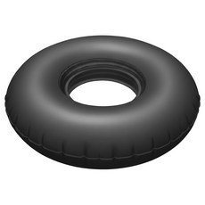 R&R 萊禮生醫 瑞斯圓型凝膠充氣坐墊 附打氣桶 P-RESU8513-01P1-CB, 黑色