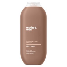 method 美則 男仕潔膚露 檀香岩蘭草, 532ml, 1瓶