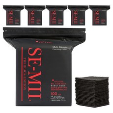 세미 블랙에디션 더도톰 버블 수세미, 딥블랙, 100개입, 6개