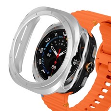 루아러블 갤럭시워치 PC 범퍼 하드 케이스, 실버, 1개