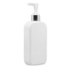 뉴앤룩 슬림 라운드 욕실 디스펜서 300ml, 화이트리필용기 + 실버캡, 1개