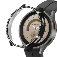 LuA lovel Galaxy Watch水鑽防摔保護殼, 黑色