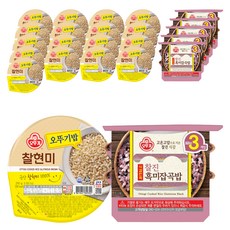 오뚜기 오뚜기밥 찰현미 210g 18p + 찰진 흑미잡곡밥 210g 18p, 1세트