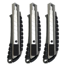 화신 커터칼 대 18mm KN-351, 혼합색상, 3개