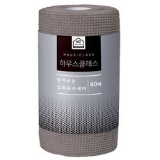 하우스클래스 자연주의 일회용 수세미, 그레이, 80개입, 1개
