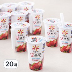 요플레 오프룻 딸기&알로에, 180ml, 1개입, 20개