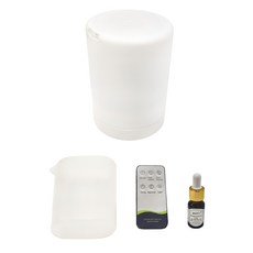 LifeShopping 無印風 香氛水氧機 附遙控器 香薰機(110 x 154mm) + 彩光(300ml) + 精油, CAAD0027CS1, 彩光