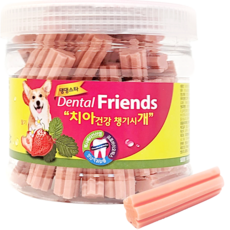 댕댕스타 강아지 덴탈프랜즈 챙기시개 껌, 딸기, 300g, 1개