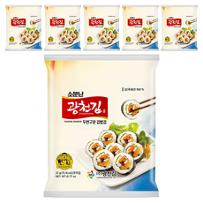 광천김 소문난 두번 구운 김밥김, 22g, 6개
