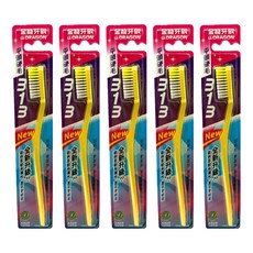 金龍牙刷 平頭硬毛313型, 5個, 1個裝