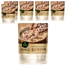 CJ bibigo 烤肉章魚粥 含牛肉和章魚, 420g, 6包