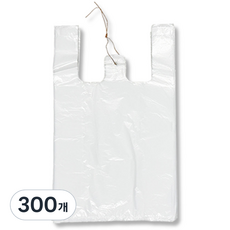 애니돌 손잡이 마트 비닐봉투 유백, 27L, 300개
