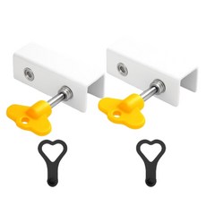 데일리픽 도난 추락 방지 창문 잠금 안전 스토퍼, 화이트, 2개