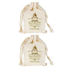 Olivos 奧莉芙的橄欖 嫩膚膠原蛋白橄欖油手工皂 附隨身束口袋, 150g, 2個