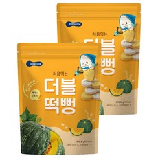 베베쿡 처음먹는 더블떡뻥, 2개, 30g, 백미 + 단호박 혼합맛