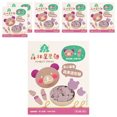 FOREST NOODLES 森林麵食 森林星星麵 紫心蕃薯, 熊熊造型 吃的到纖維和花青素, 200g, 6盒