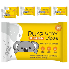 JOYFUL NAPKIN 悅棉 純水柔濕巾 黃色, 6包, 60g, 1包