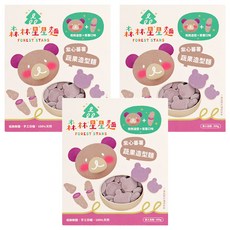 FOREST NOODLES 森林麵食 森林星星麵 紫心蕃薯, 熊熊造型 吃的到纖維和花青素, 200g, 3盒