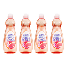 ROCKET火箭牌 葡萄柚洗碗精, 600ml, 日本製造, 快速分解油汙, 中性成分, 環境友善, 4瓶
