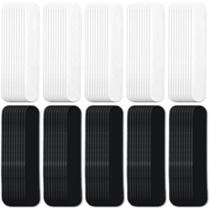 Jo&Jae 大容量簡易防污帽襯吸汗墊, 潔淨白 + 潔淨黑, 100個