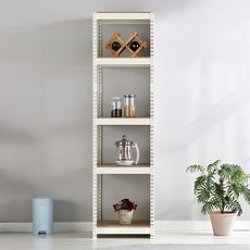 피피랙 국내생산 무볼트 무소음 조립식 앵글선반, 화이트, 5단