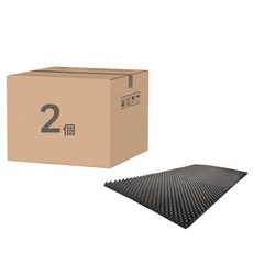 J&K 蛋盒設計吸音隔音海綿, 黑色, 2個
