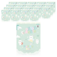 PENPIA 1000 小學15格書寫裝訂筆記本, D黃綠色(字母氣球), 20個