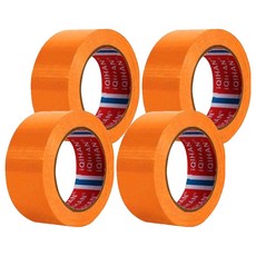 다다 고점도 강력 면 테이프 45mm x 50m, 진 오렌지, 4개