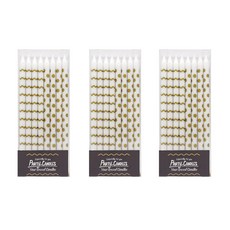 your Candle 細長生日蠟燭 + 燭台套組, 黃金海岸, 24套