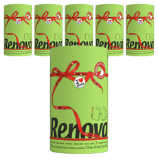 Renova 廚房紙巾 綠色 120張, 6捲
