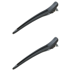 MUJI 無印良品 台灣公司貨 鶴嘴夾 大, 2支, 灰色