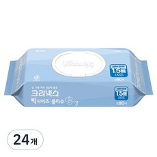 크리넥스 빅사이즈 물티슈 캡형, 45g, 80매, 24개