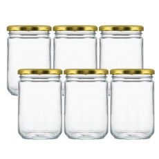 comet 家用圓形玻璃瓶, 6個, 500ml