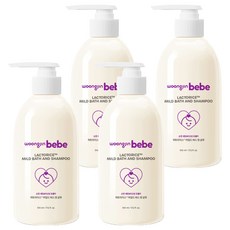 熊津寶貝 Lacto-RiceTM 溫和洗髮沐浴露 嬰兒爽身粉香, 510ml, 4個