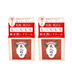 美人糠 純米潤澤精華霜 43g 2罐 改善乾燥粗糙