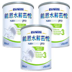 Nestle 雀巢 NAN 能恩 水解茁悅 3號部分水解蛋白 幼兒營養成長配方奶粉 1~3歲, 800g, 3罐