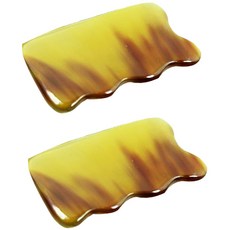 Meo 水牛角白角方形按摩刮痧, 2個, 單一顏色