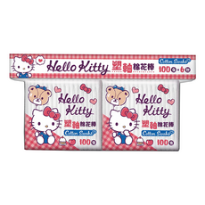 Hello Kitty 凱蒂貓 塑軸棉花棒, 6包, 100支
