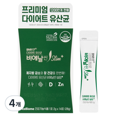비에날씬 BNR17 다이어트 유산균 슬림플러스, 다이어트 유산균 비에날씬 슬림플러스 락토바실러스 가세리, 4개, 28g