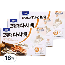 크린랩 크린 다시백 중, 중(M), 50개입, 18개