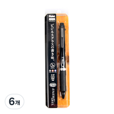 Pentel 飛龍文具 ENERGEL 3色中性多色筆 0.5mm BLC35A, 黑色, 6個