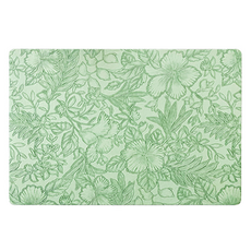 泰坦耐用花朵圖案餐墊, 1個, 30 x 43 cm, 綠色