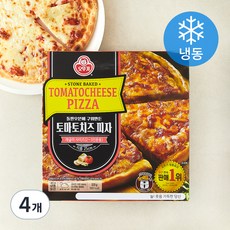 오뚜기 돌판오븐에 구워만든 토마토치즈 피자(냉동), 320g, 1개입, 4개
