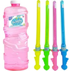 agaplus 吹泡泡組 4入+泡泡補充包 1000ml, 隨機出貨, 1組