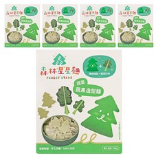 FOREST NOODLES 森林麵食 森林星星麵 新鮮蔬菜 1.5歲以上, 200g, 5盒