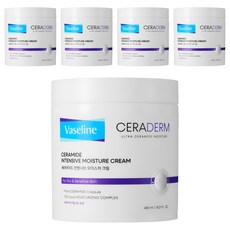 韓國 Vaseline 神經醯胺深層保濕霜, 5罐, 450ml