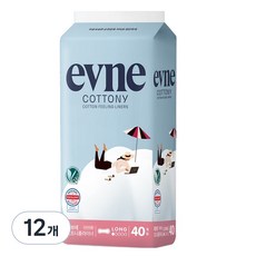 이브네 프리미엄 코트니 팬티라이너, 12개, 40개입, 롱