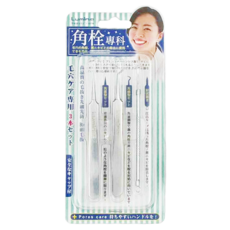 Lumina達人系 粉刺夾3件組 毛穴護理專用 先端斜口 安全夾帶蓋, L-PS01, 1組